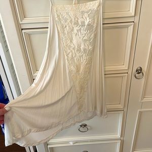 Cream tank with racer back